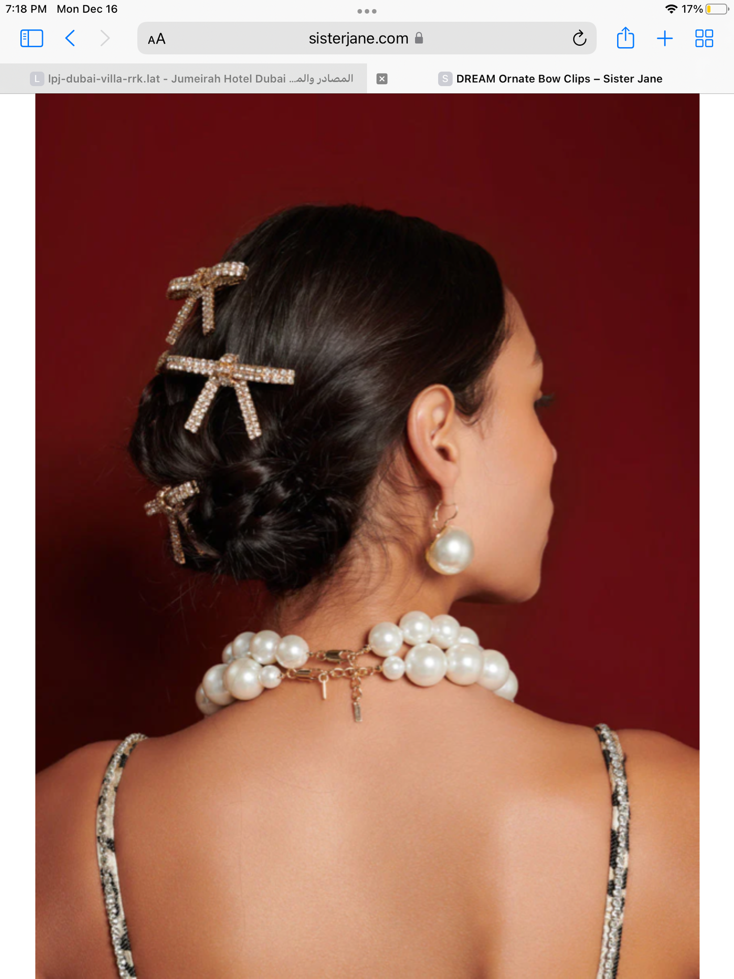Ornate bow clips