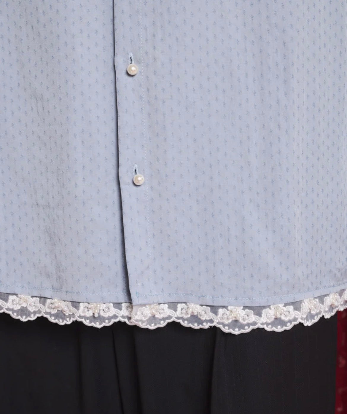 Lacerta lace trim shirt