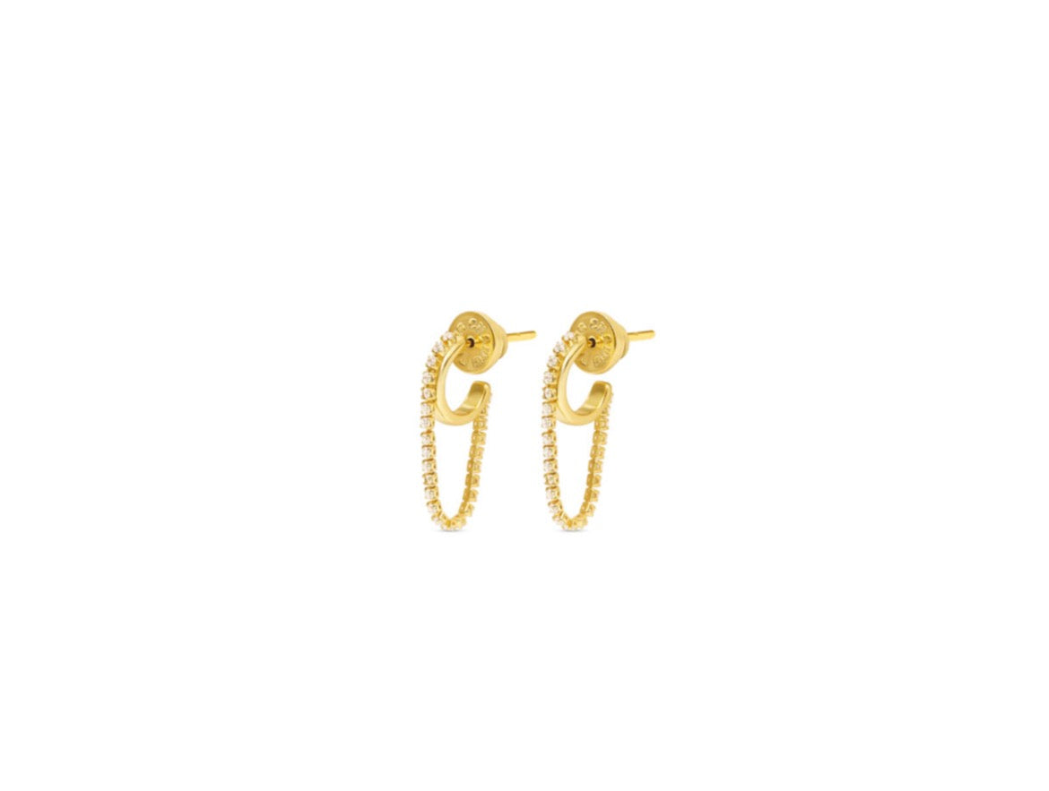 Chain Huggies earrings