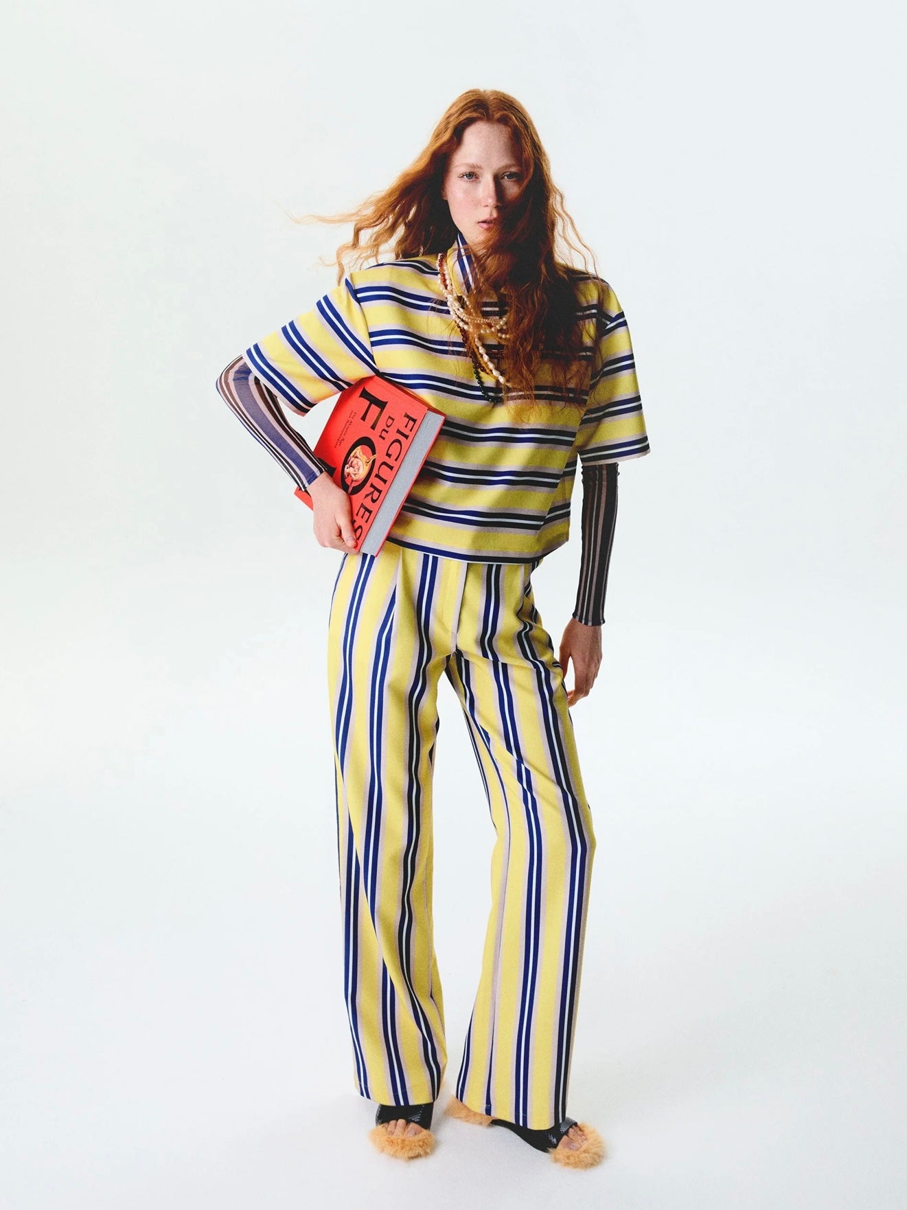 Striped T-shirt in yellow