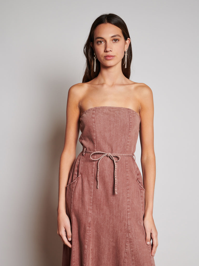 Britt denim midi dress