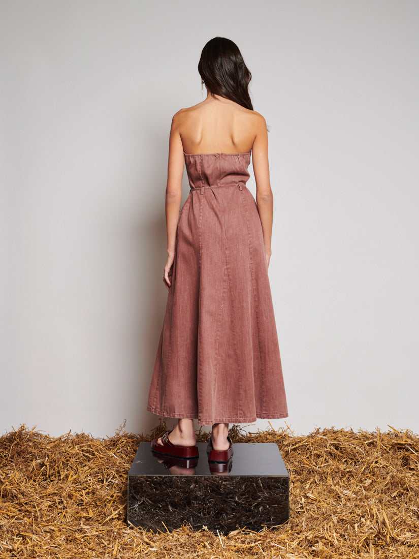 Britt denim midi dress