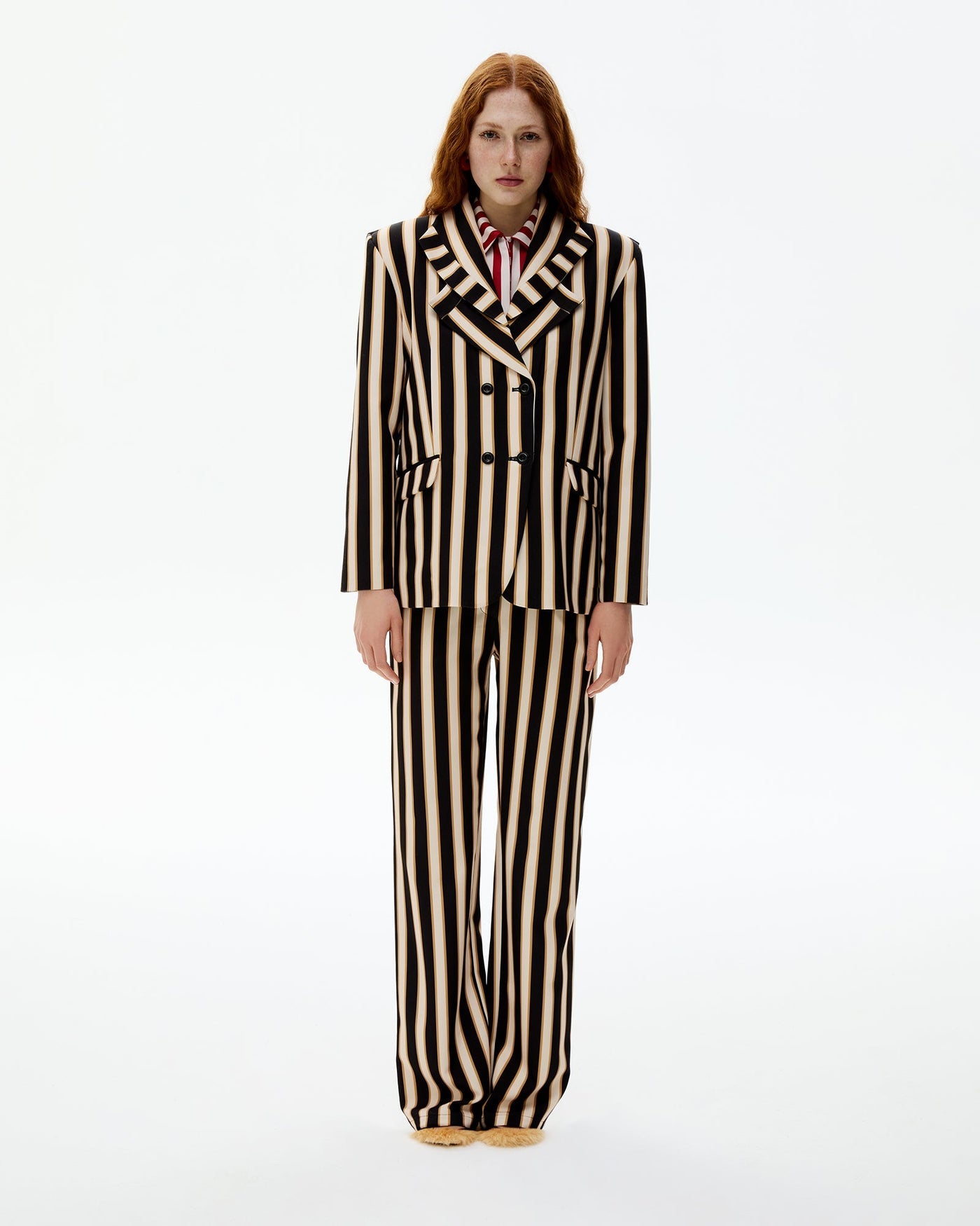 Brown striped blazer