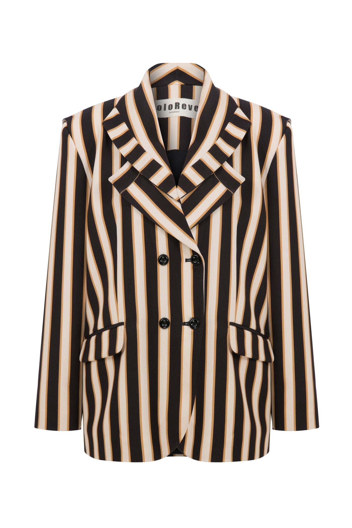 Brown striped blazer