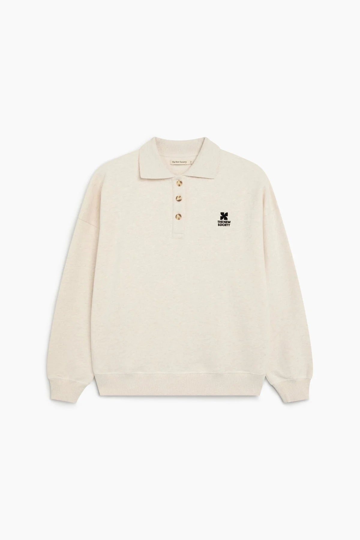 TNS logo polo in whisper white