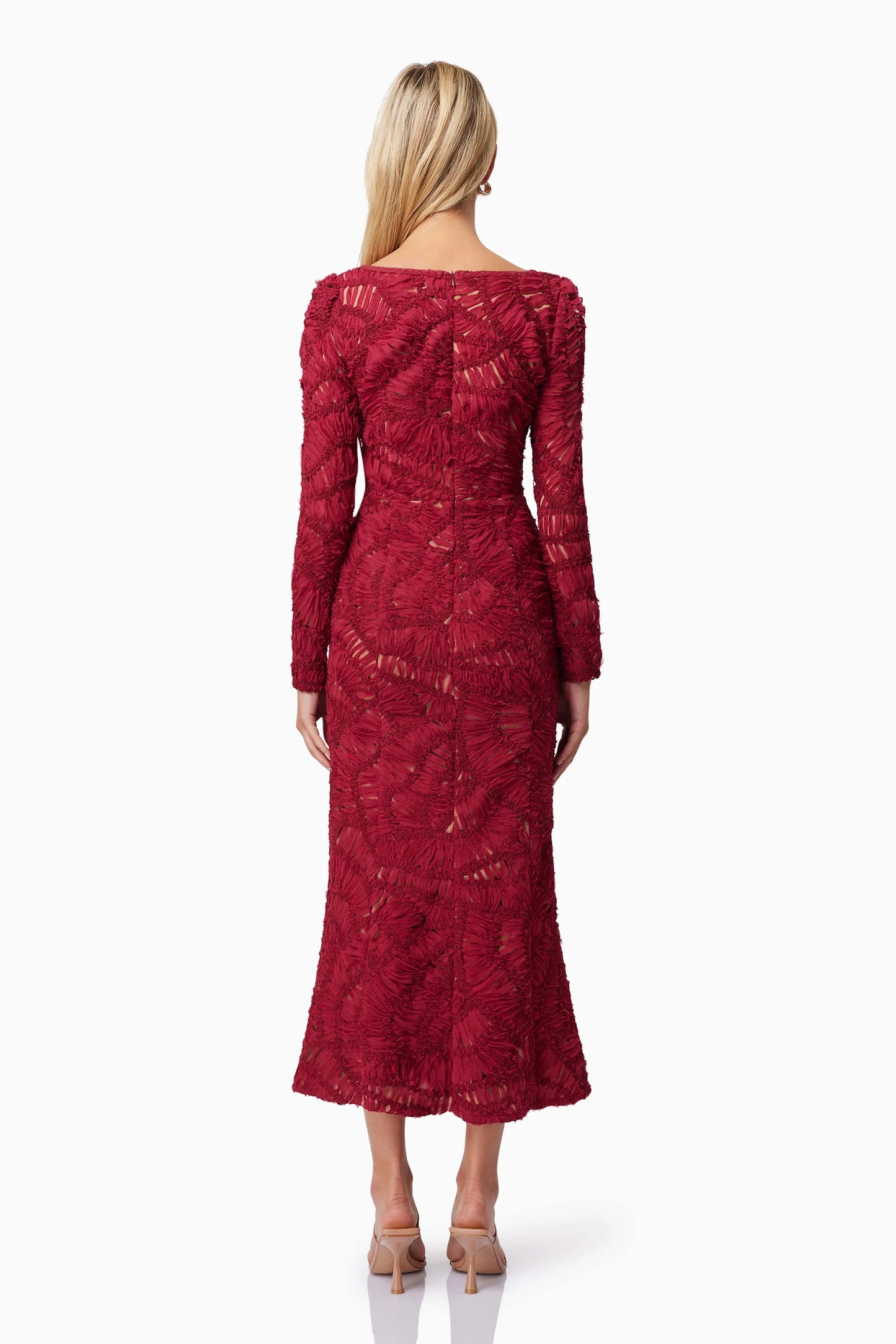 Addison midi dress in wine