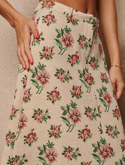 Ember Tapestry Midi Skirt