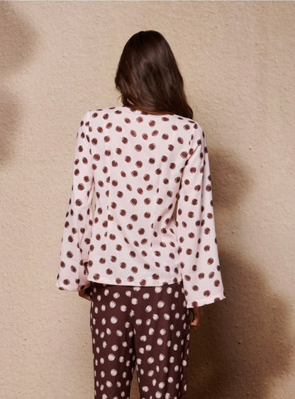Illume Spot Pyjama Tie Top