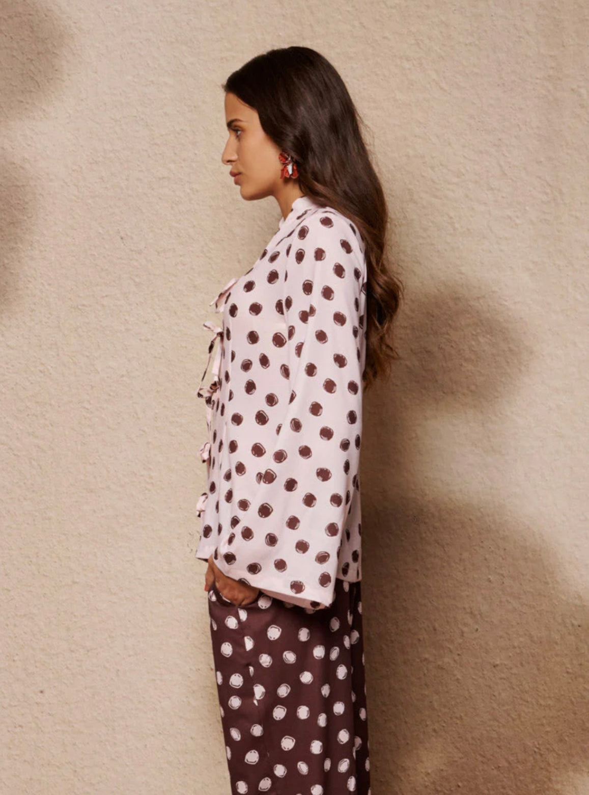 Illume Spot Pyjama Tie Top