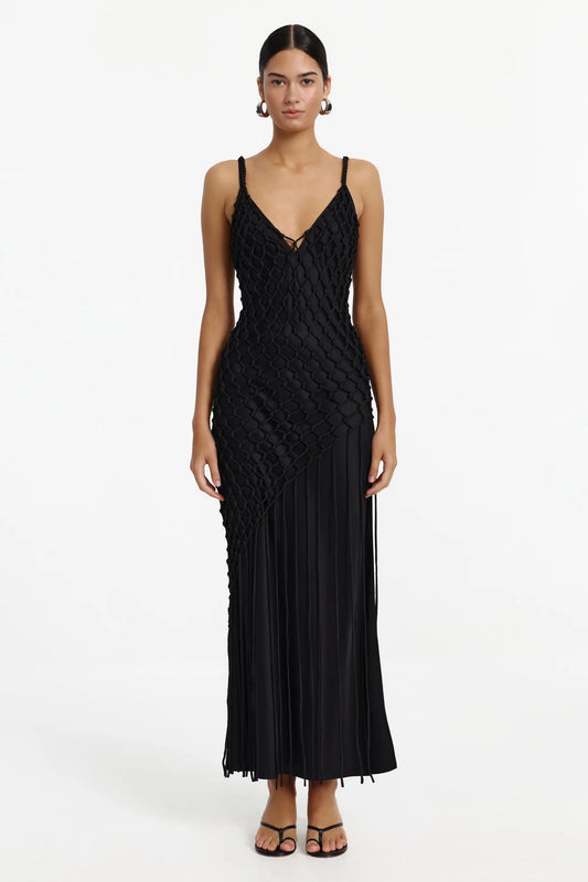 Oceane black maxi dress