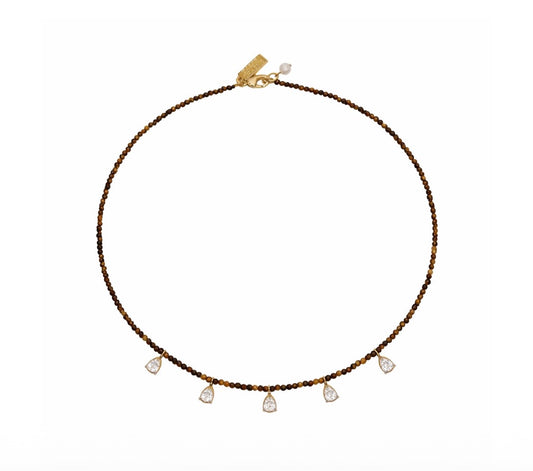 Tiger’s eye drop necklace
