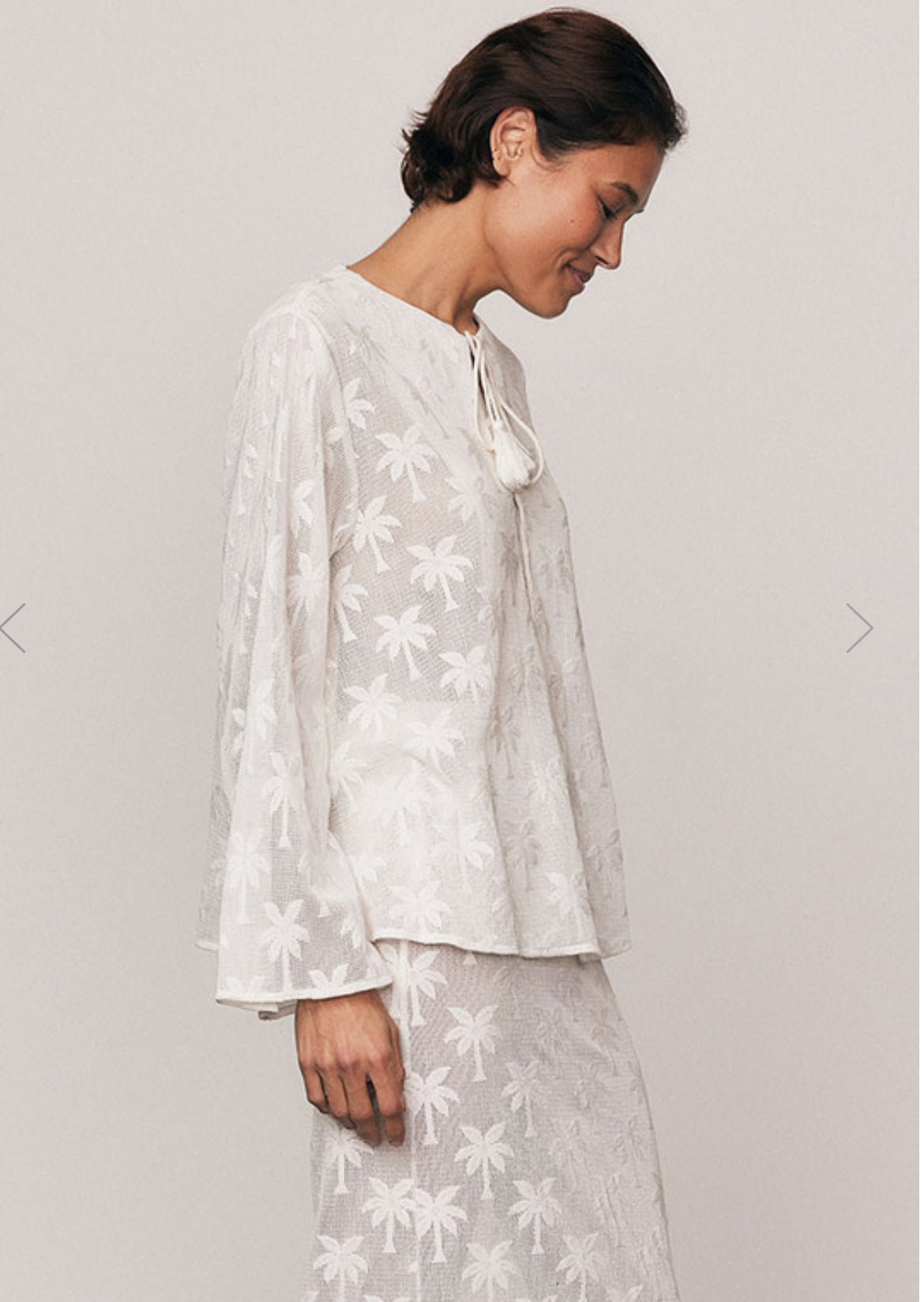 Cotton lace swing top