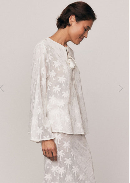 Cotton lace swing top