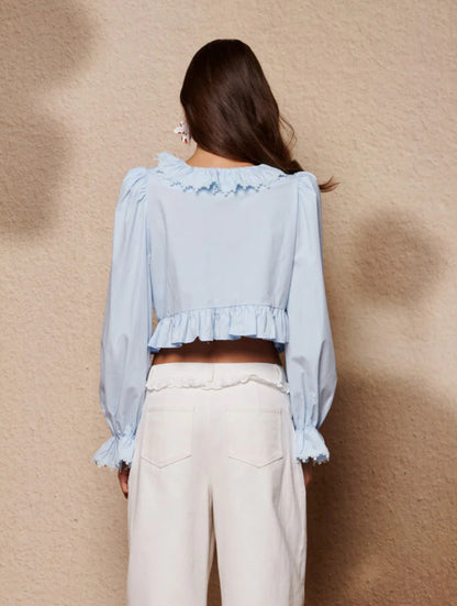 Veil ruffle top