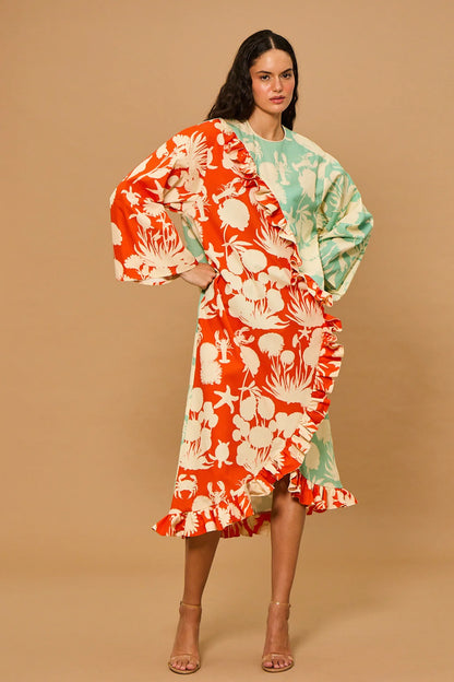 Tide Split Ruffle Maxi Dress