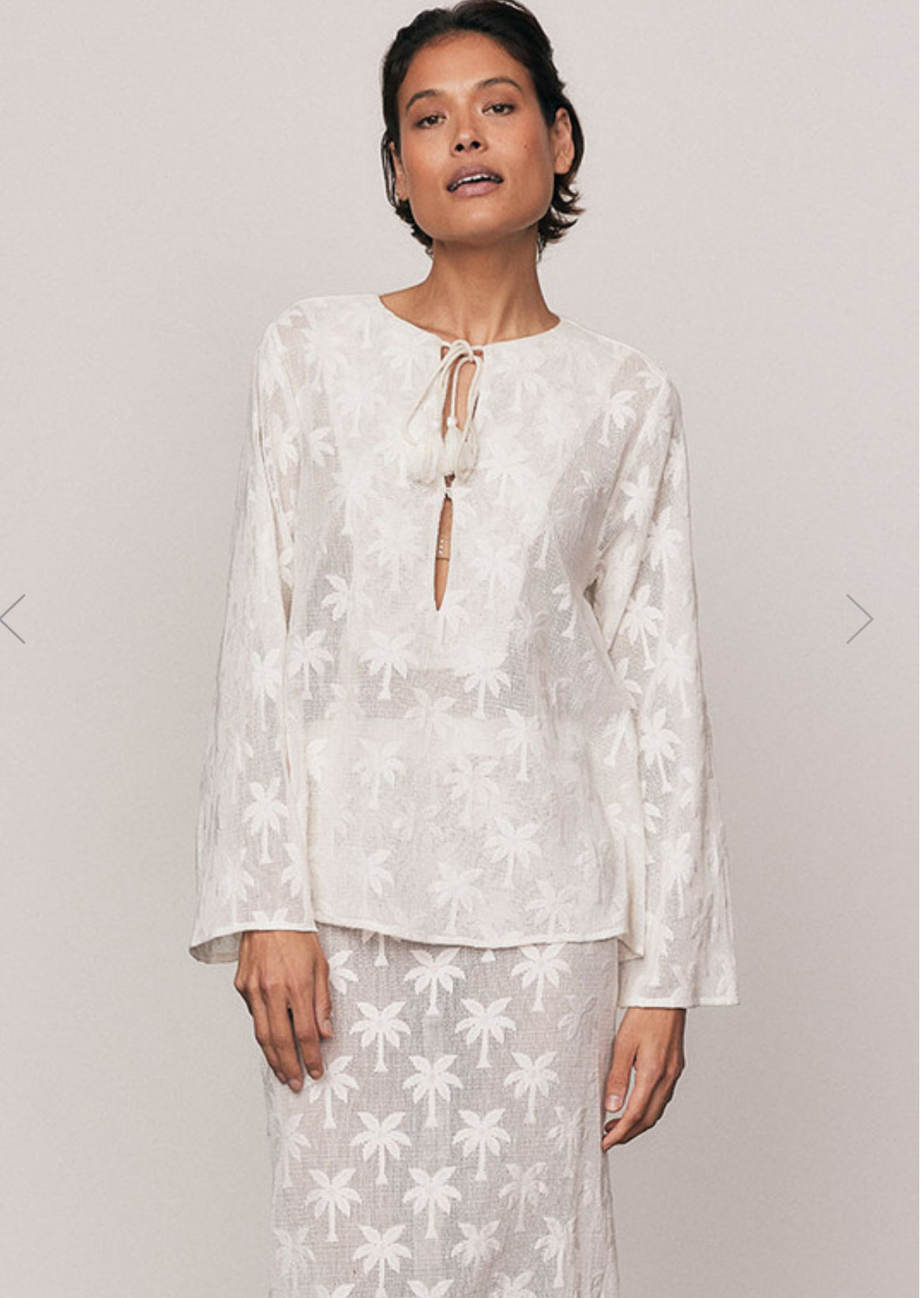 Cotton lace swing top