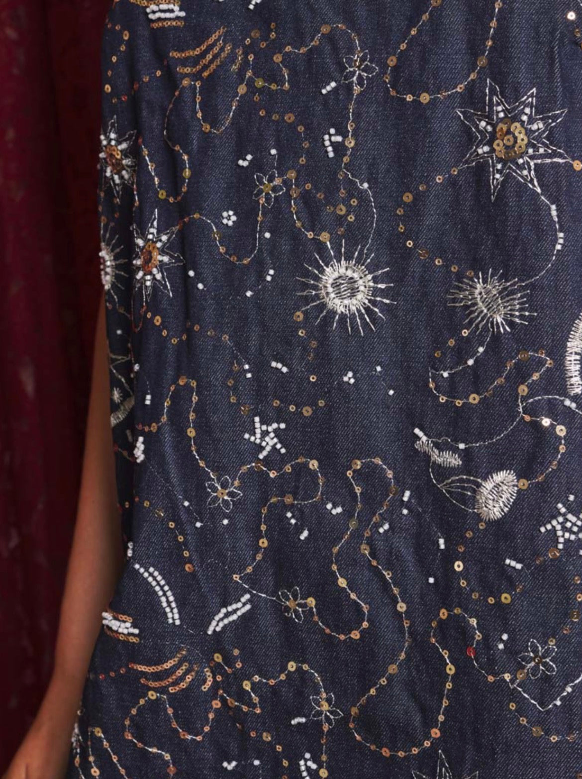 Zodiac denim mini dress