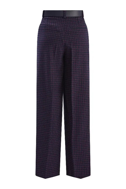 The navy bougainvillea wide pants