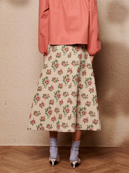 Ember Tapestry Midi Skirt