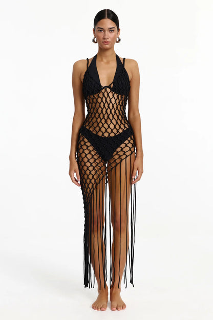 Oceane black maxi dress