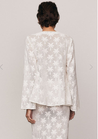 Cotton lace swing top