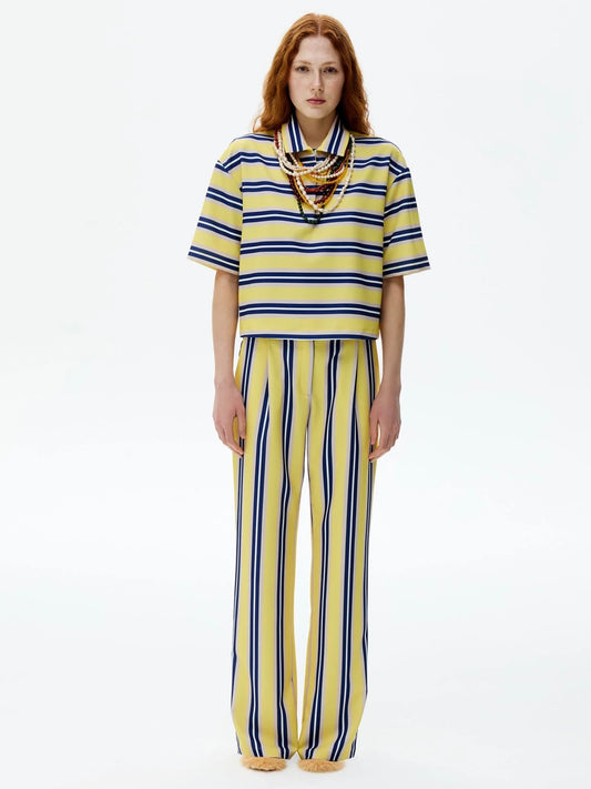 Striped pants in yellow