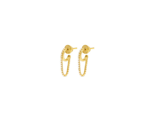 Chain Huggies earrings