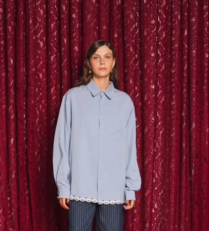 Lacerta lace trim shirt