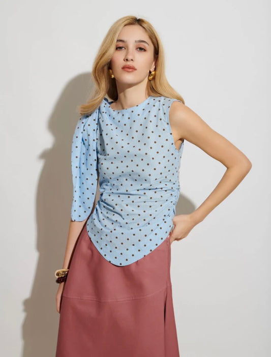 Farah polka dot top