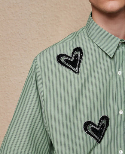 Maris Heart Embellished Boxy Shirt