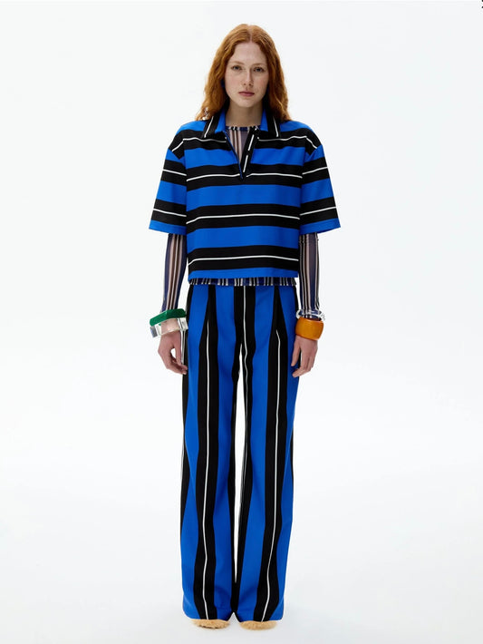 Striped pants in blue