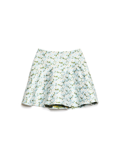 Mist Jacquard Mini Skirt