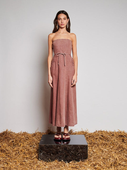 Britt denim midi dress