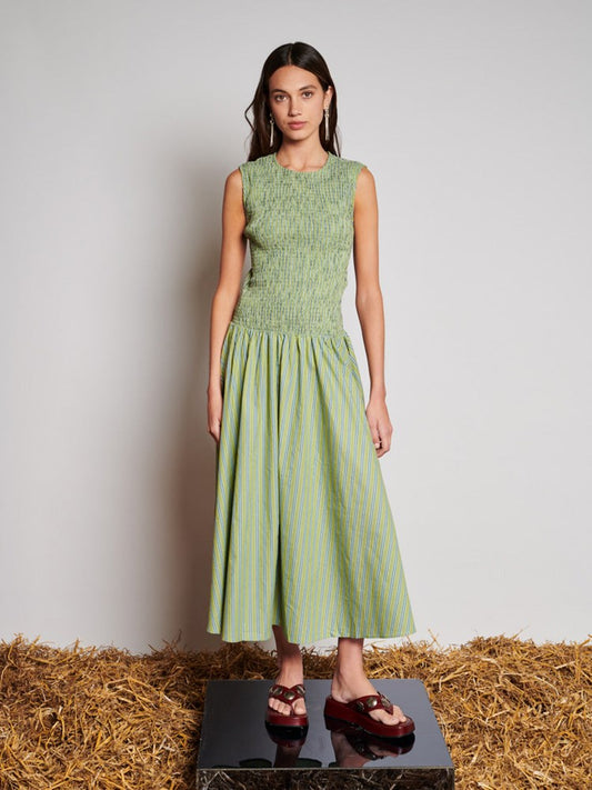 Josephine striped midi dress