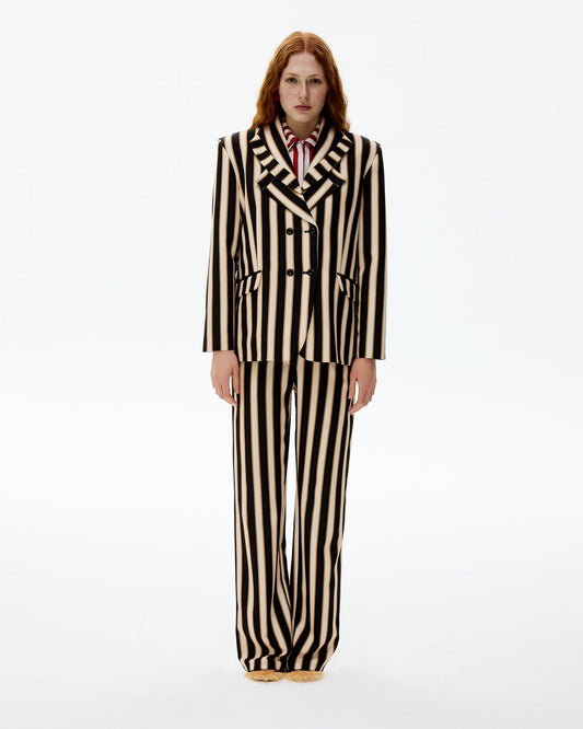 Brown striped blazer