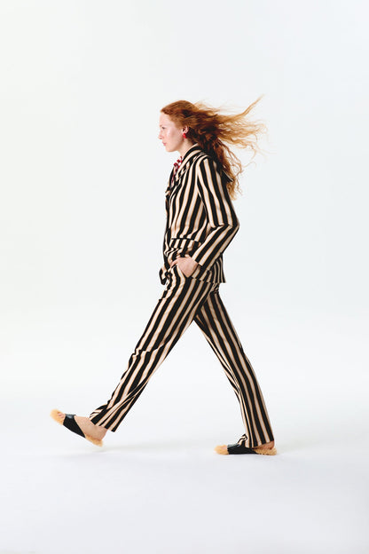Brown striped pants