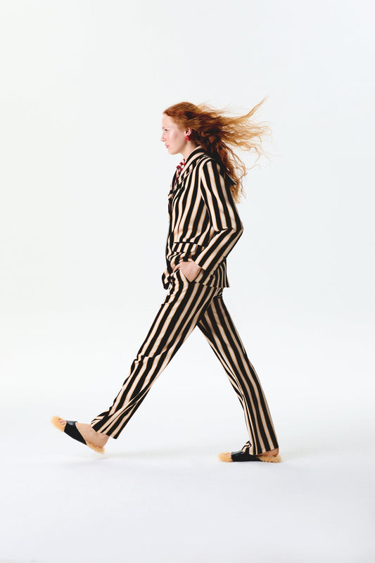 Brown striped pants