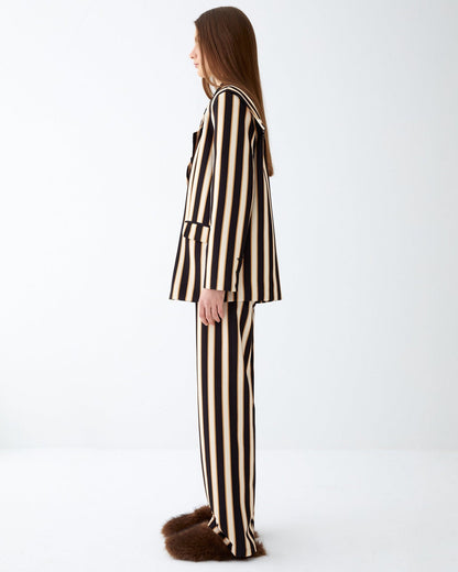 Brown striped pants