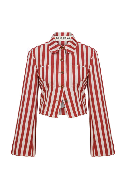 Striped shirt blazer