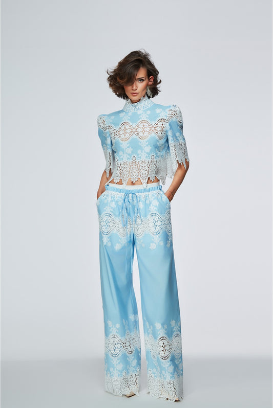 Hobson blue lace pants