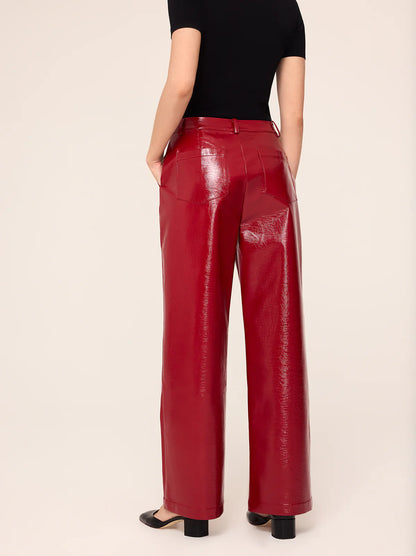 Lucienne Red Vinyl Trousers