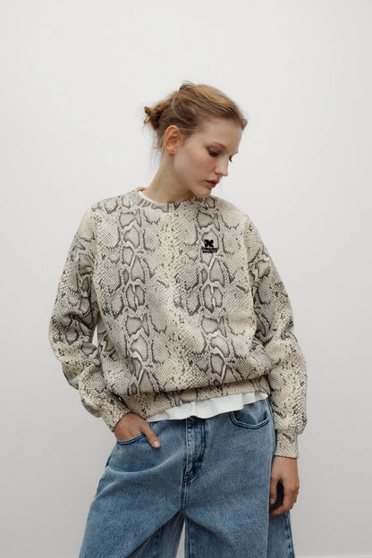 TNS logo sweater in  snake