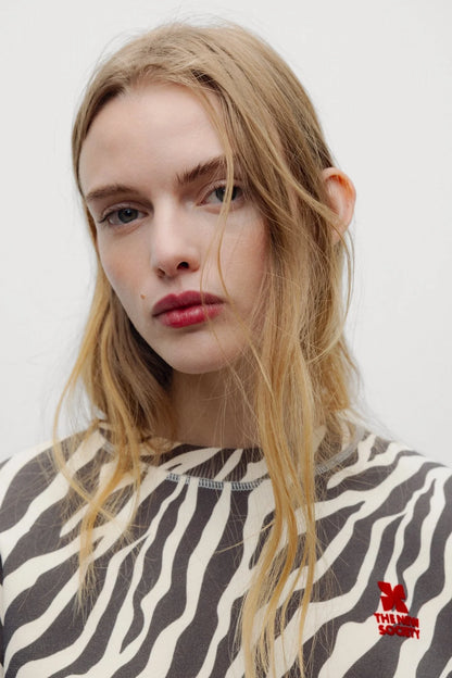 TNS logo sweater in zebra