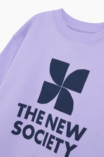 TNS logo sweater in violet