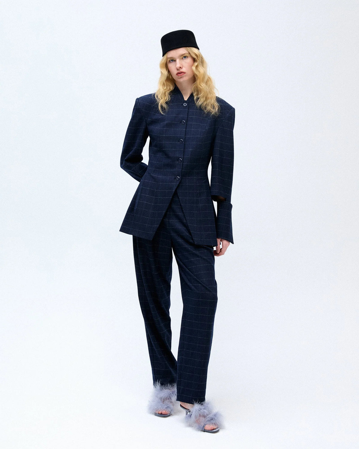 Contess Blazer - Blue Checked