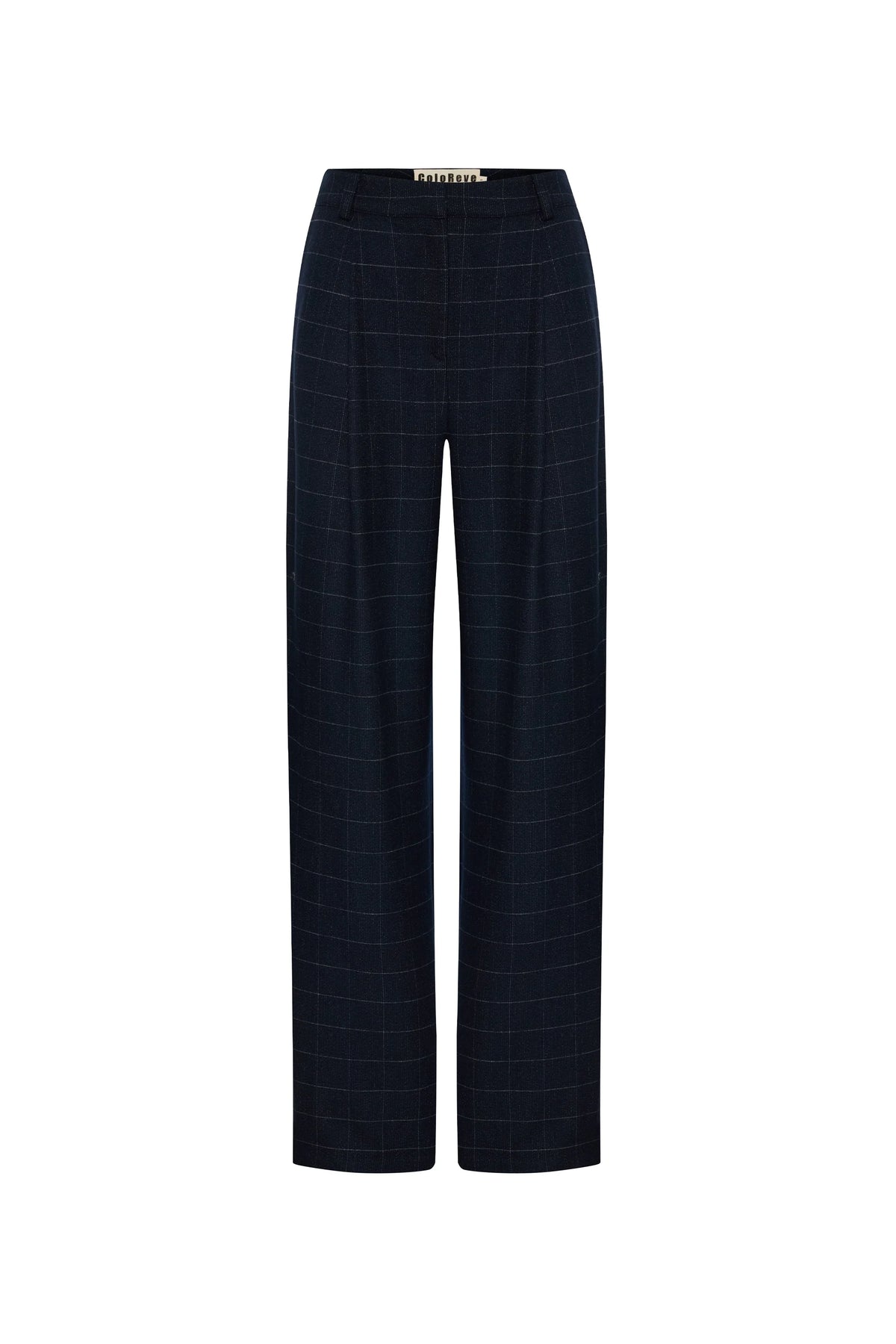 Carrot pants in blue check