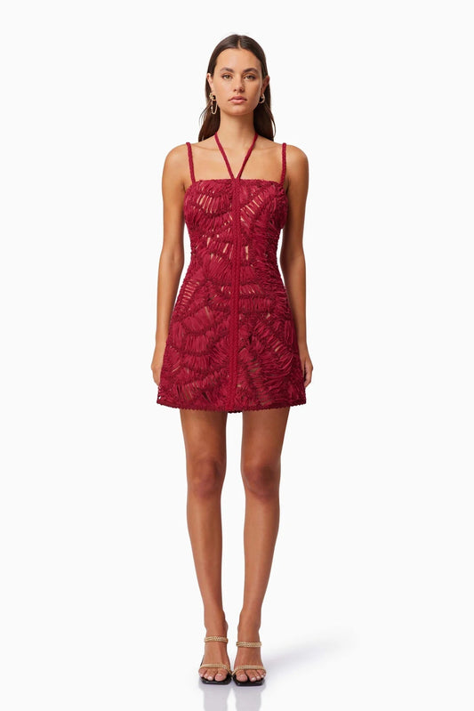 Addison red mini dress