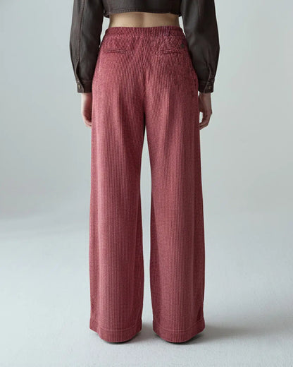 Flaired velvet trousers